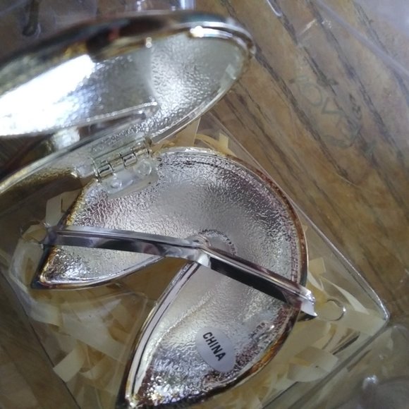 Lenox Silverplated Faux Gold Fortune Cookie Gift Of Love Marriage Proposal - Picture 8 of 15